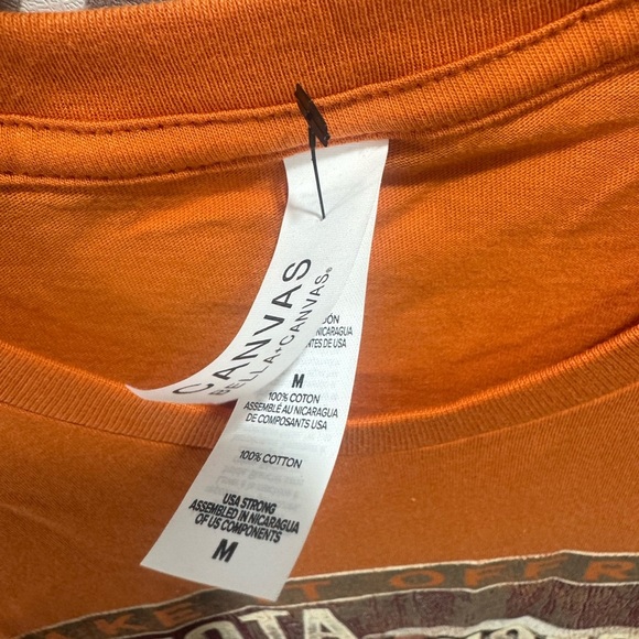 NWOT Bella Canvas Orange Short Sleeve Tee with Vintage Graphic - Picture 4 of 4